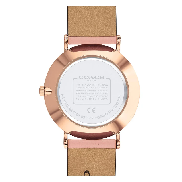 Coach Perry Pink Leather Women's Watch