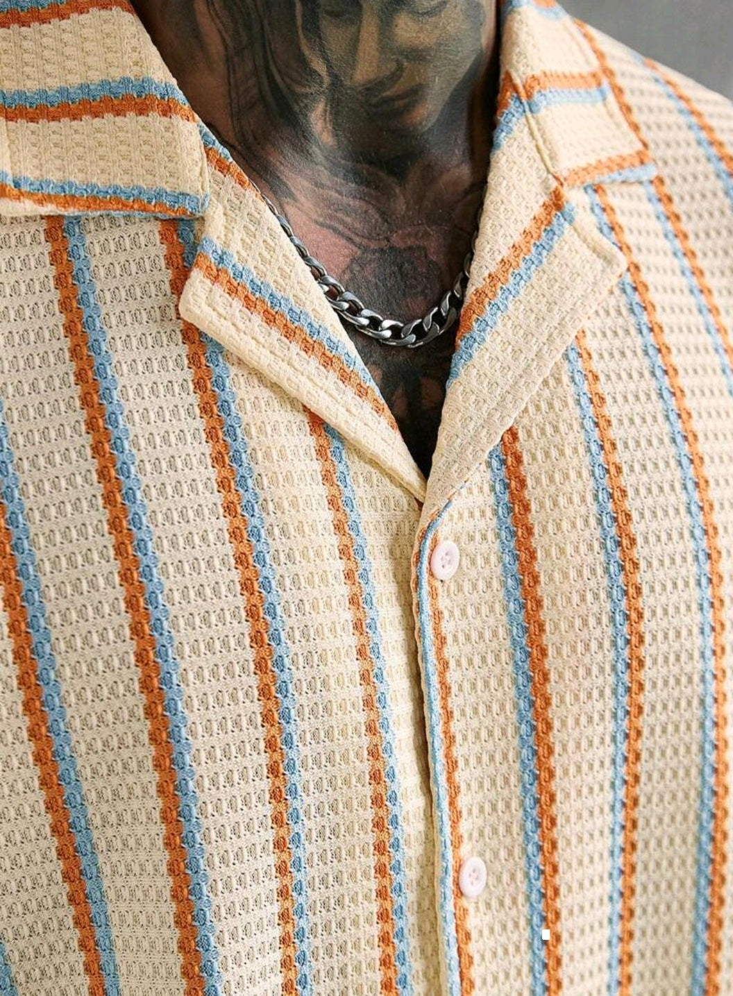 Multicolored Striped Textured Shirt