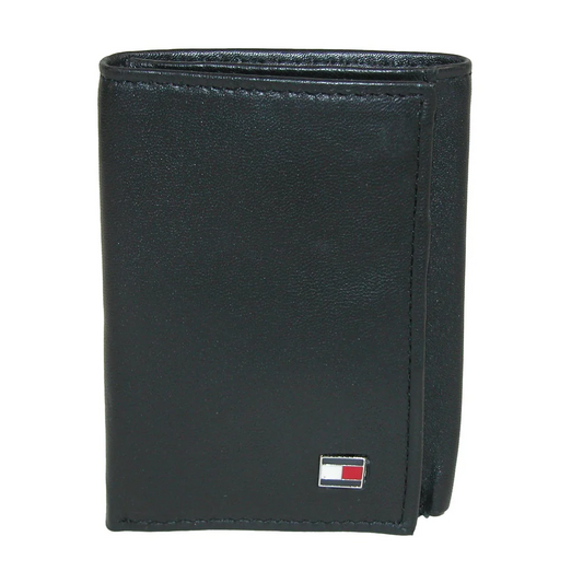 Tommy Hilfiger Men's Leather Oxford Slim Trifold Wallet