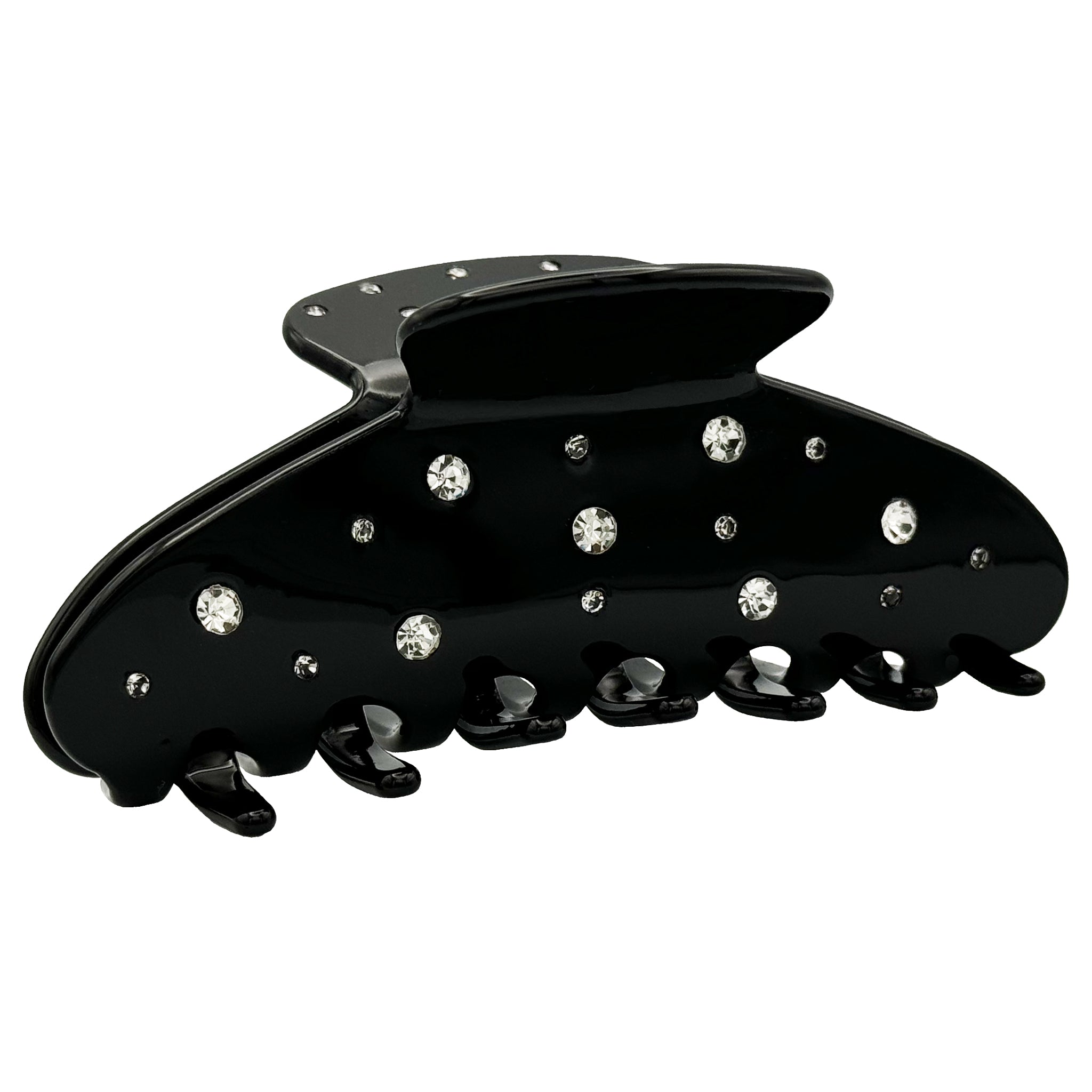 Katy Rhinestone Claw Clip - Black