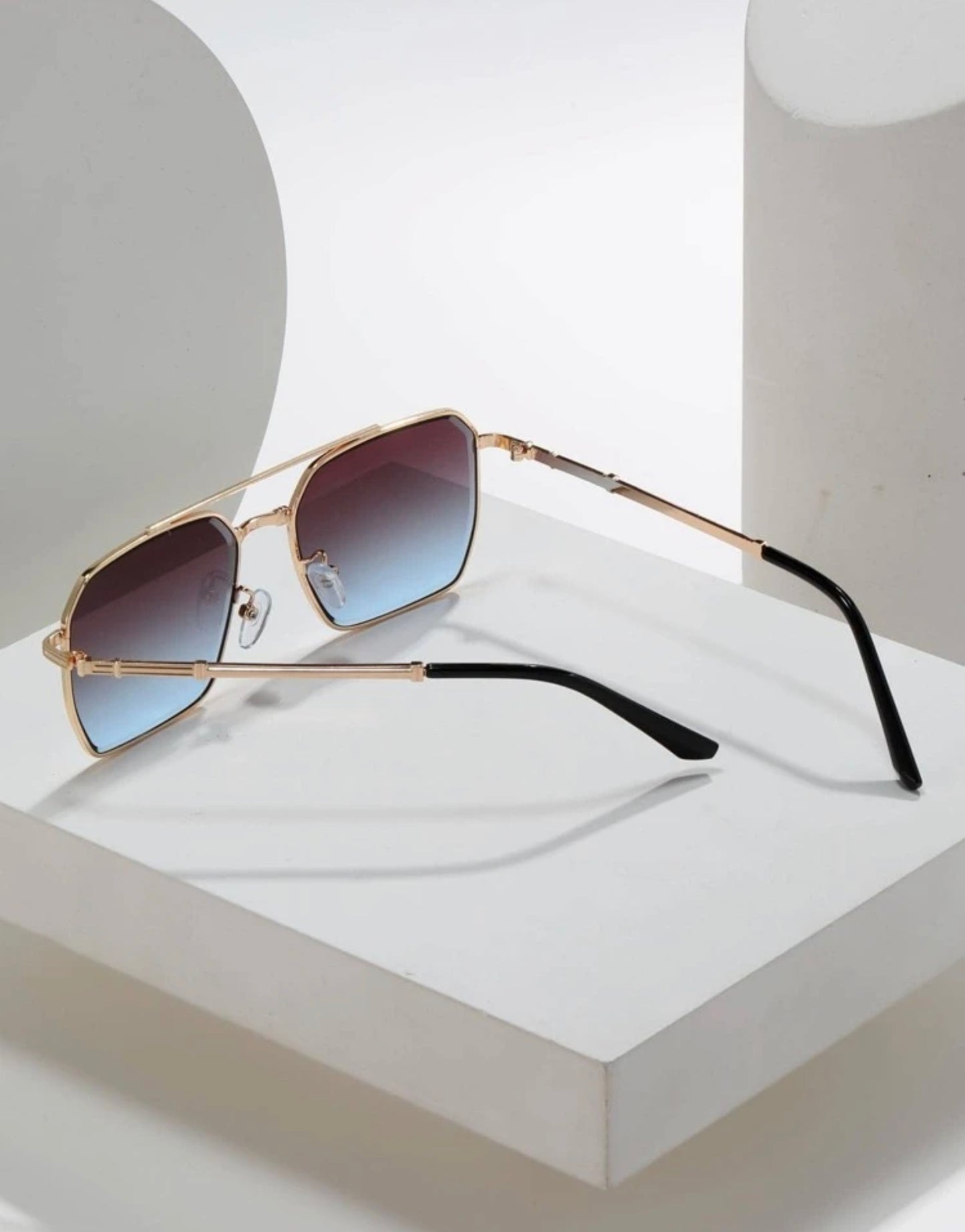 Ombre Metal Rimmed Sunglasses