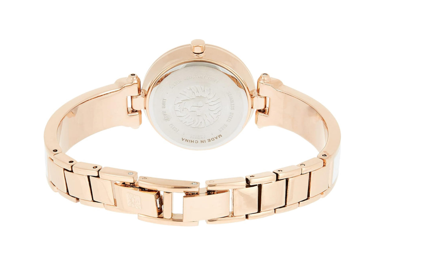 Anne Klein White Women’s Watch Set with Premium Multicolored Crystals
