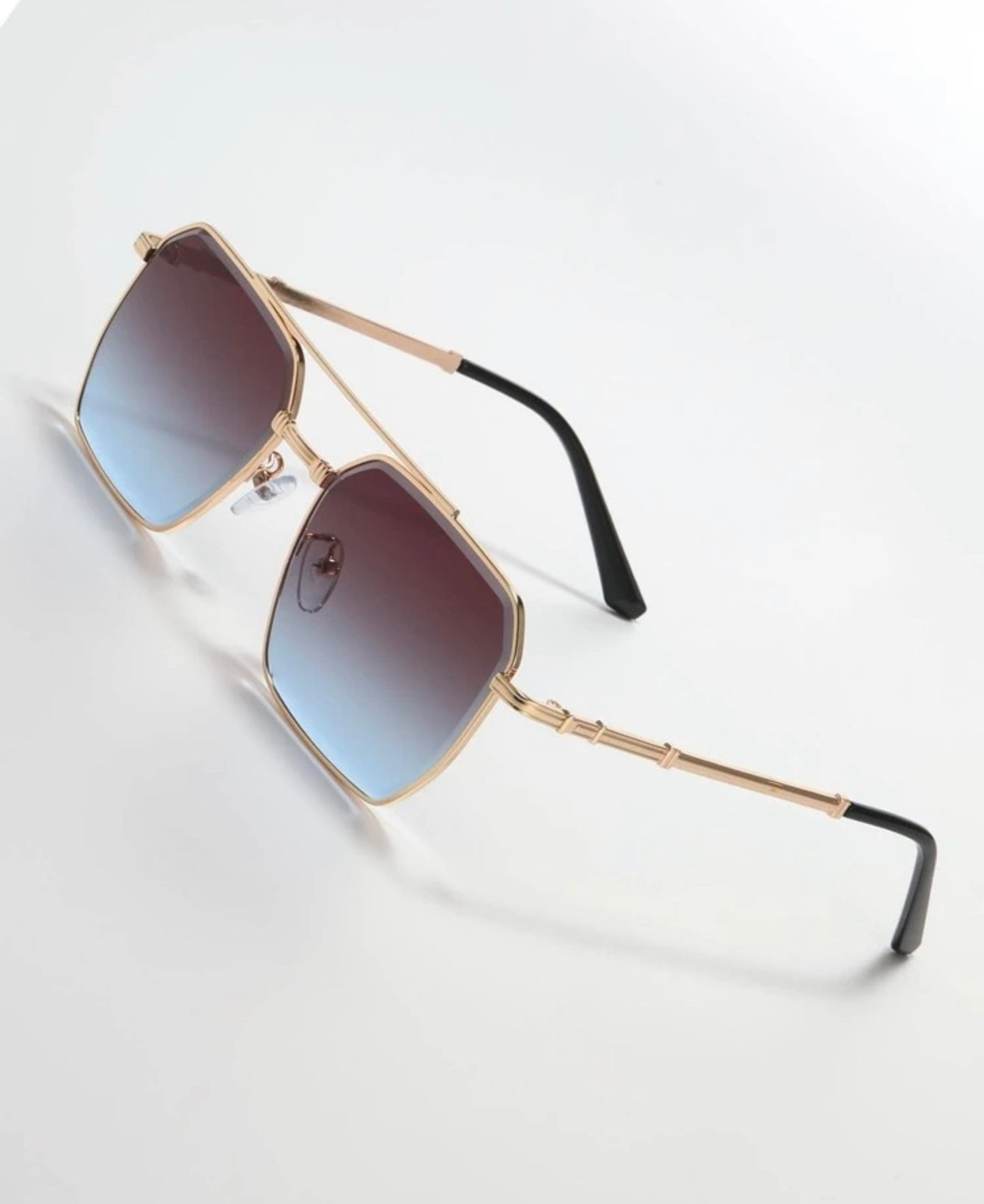 Ombre Metal Rimmed Sunglasses