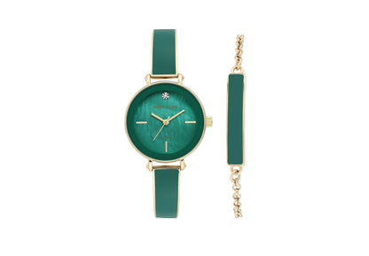 Anne Klein Women’s Green Watch Set