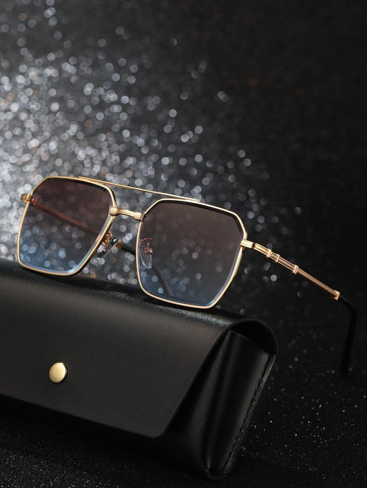 Ombre Metal Rimmed Sunglasses