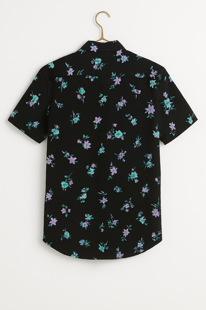 Large Floral Print Skinny Shirt