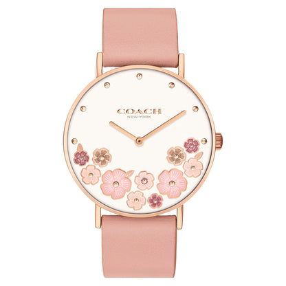Coach Perry Pink Leather Women's Watch