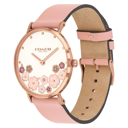 Coach Perry Pink Leather Women's Watch