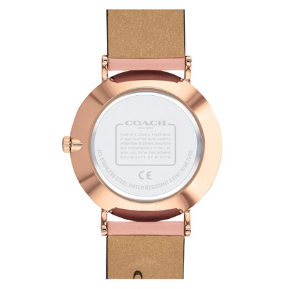 Coach Perry Pink Leather Women's Watch