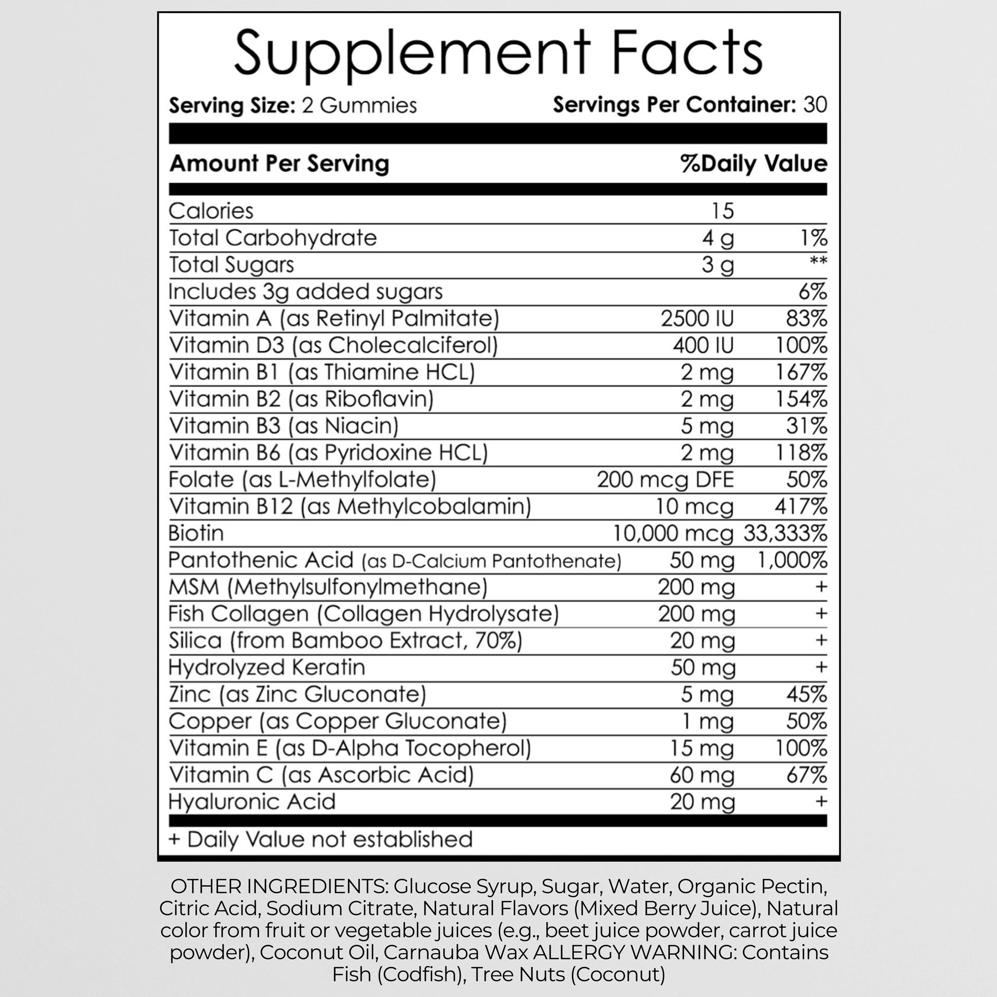 Biotin & Collagen Gummies