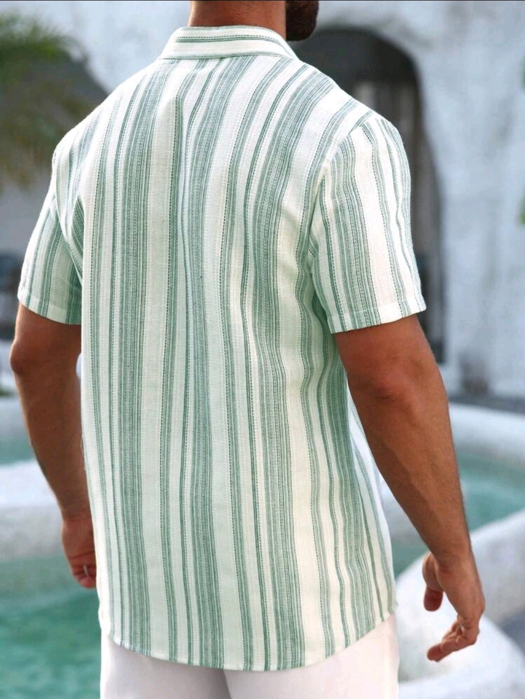 Green Striped Shirt