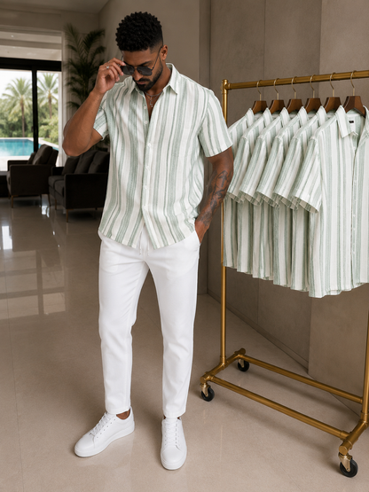 Green Striped Shirt