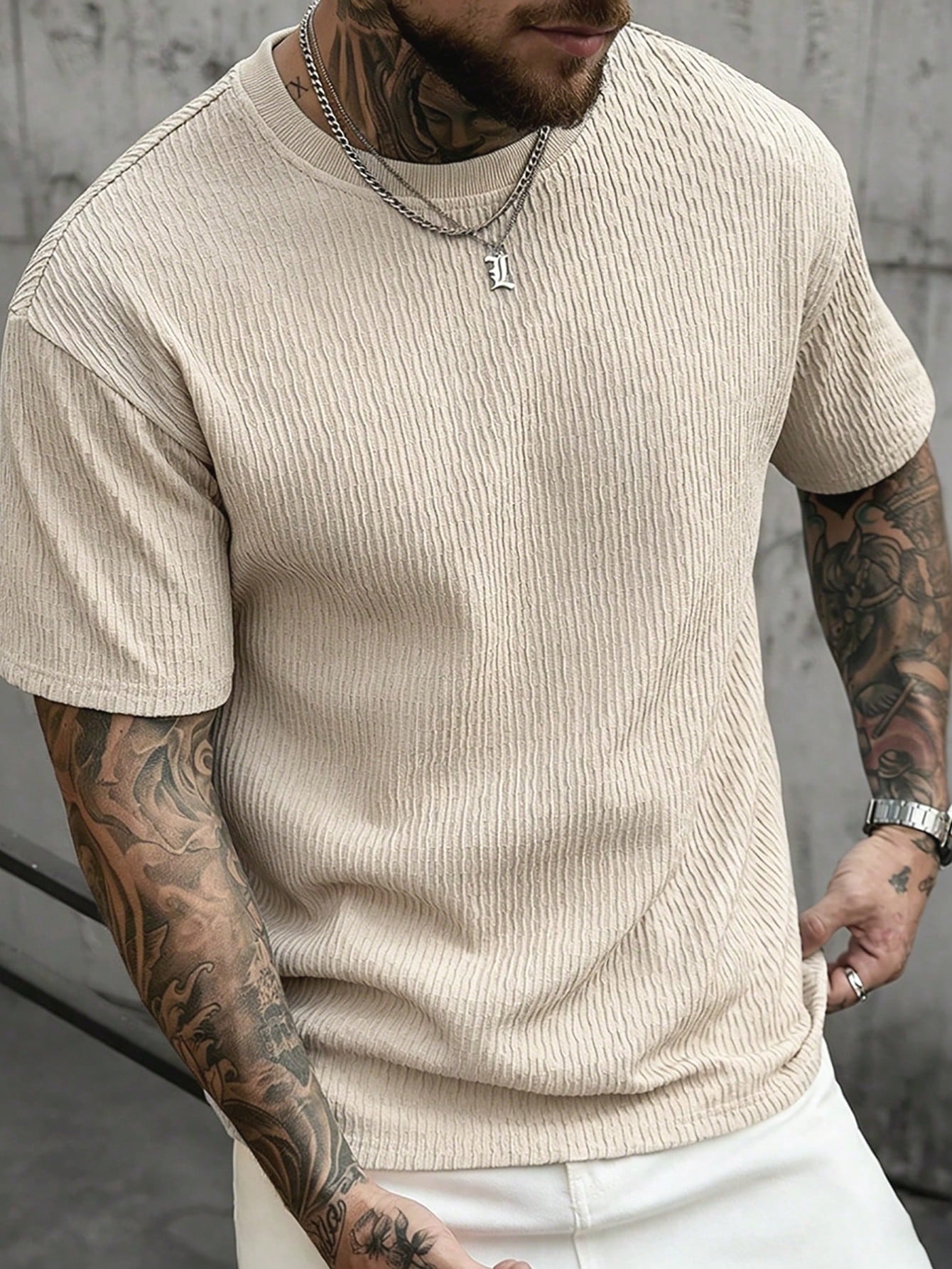 Apricot Textured Tshirt