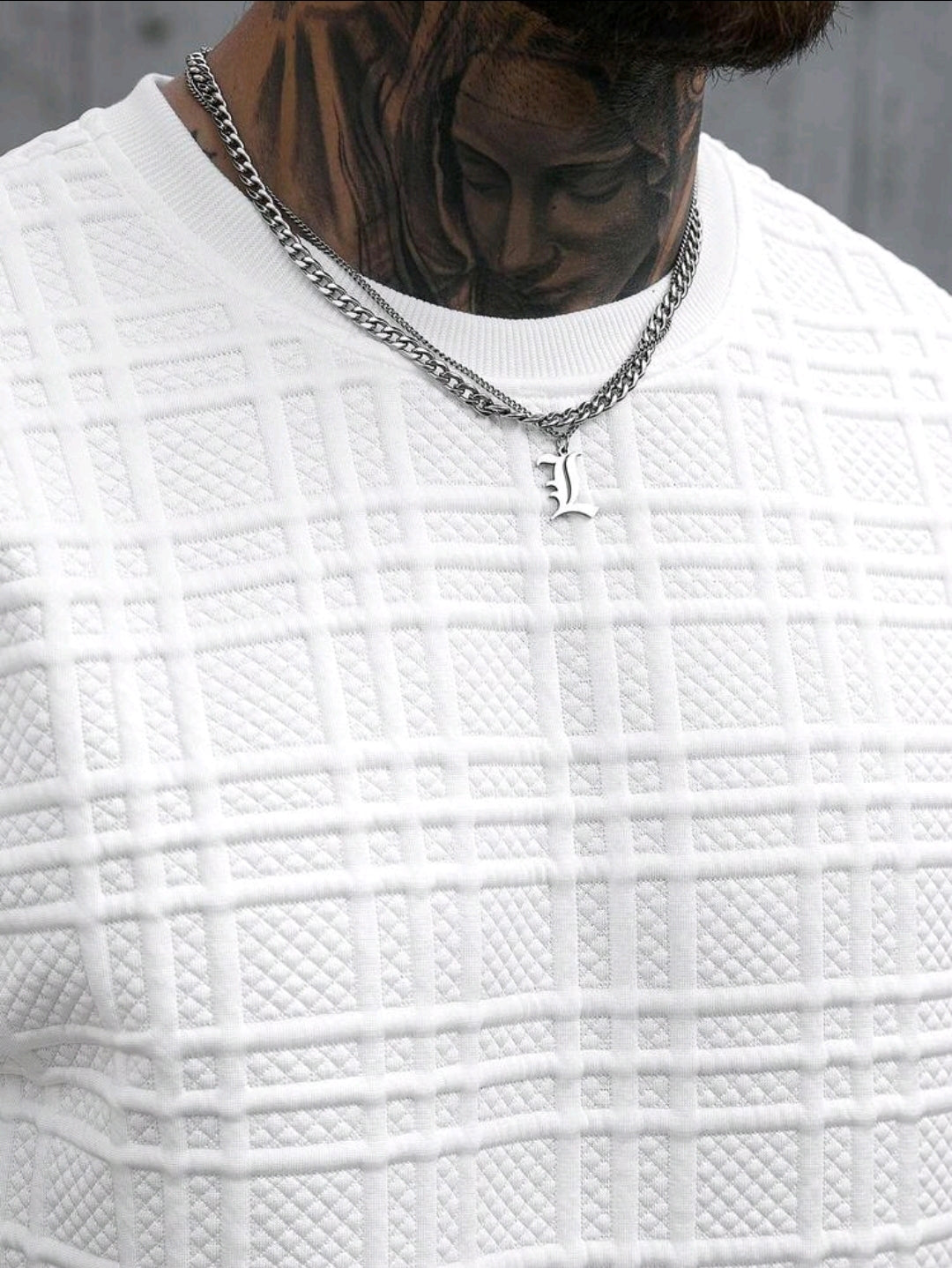 Textured White Tshirt