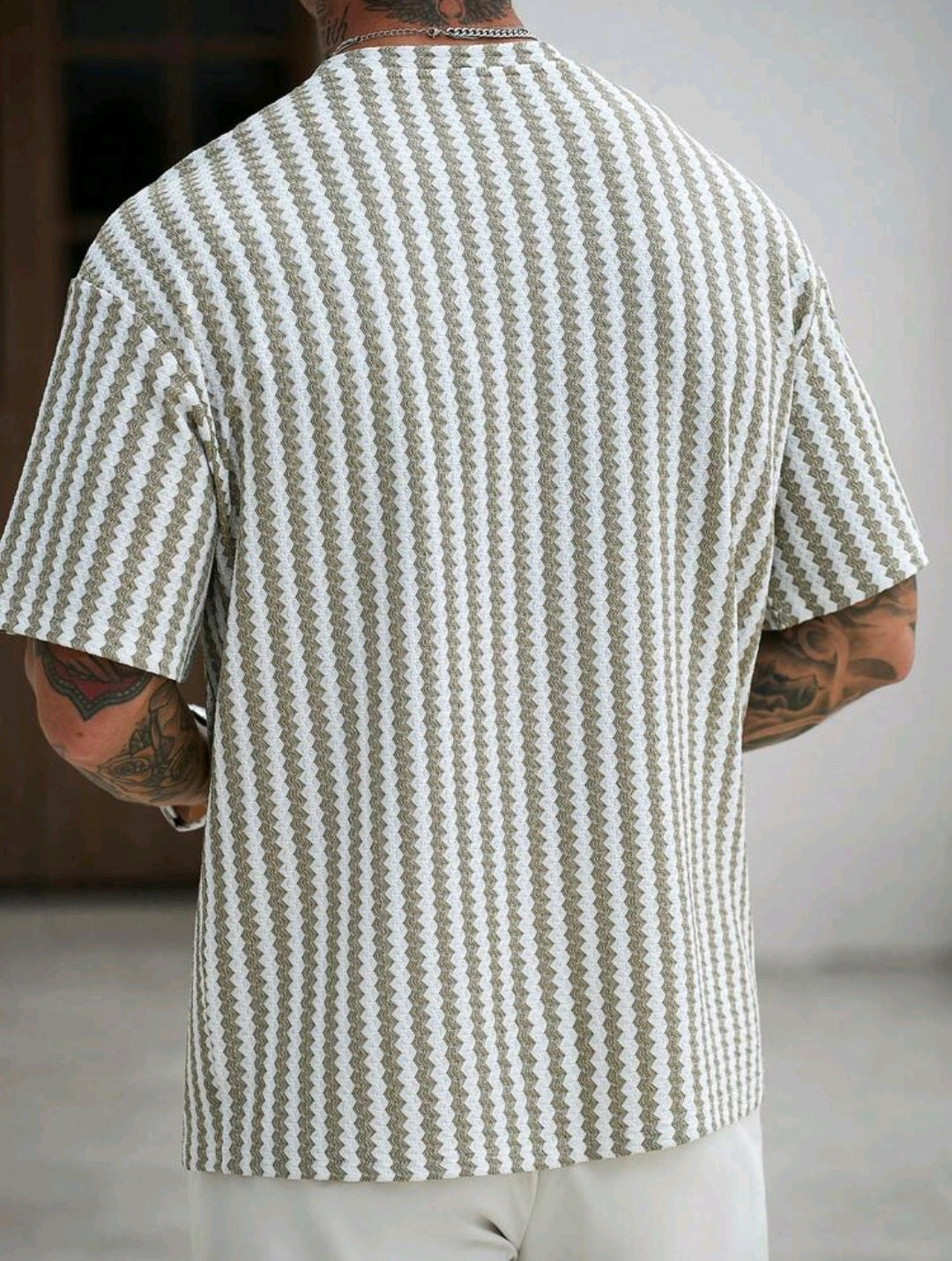 Green Waffle Knit Tshirt