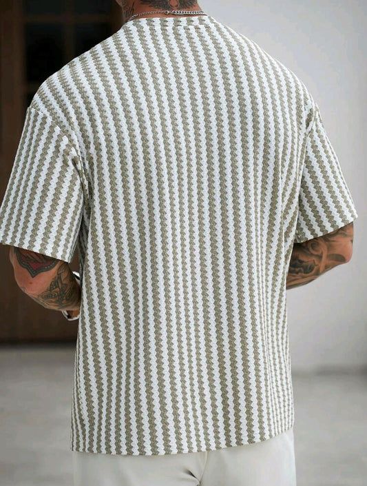 Green Waffle Knit Tshirt