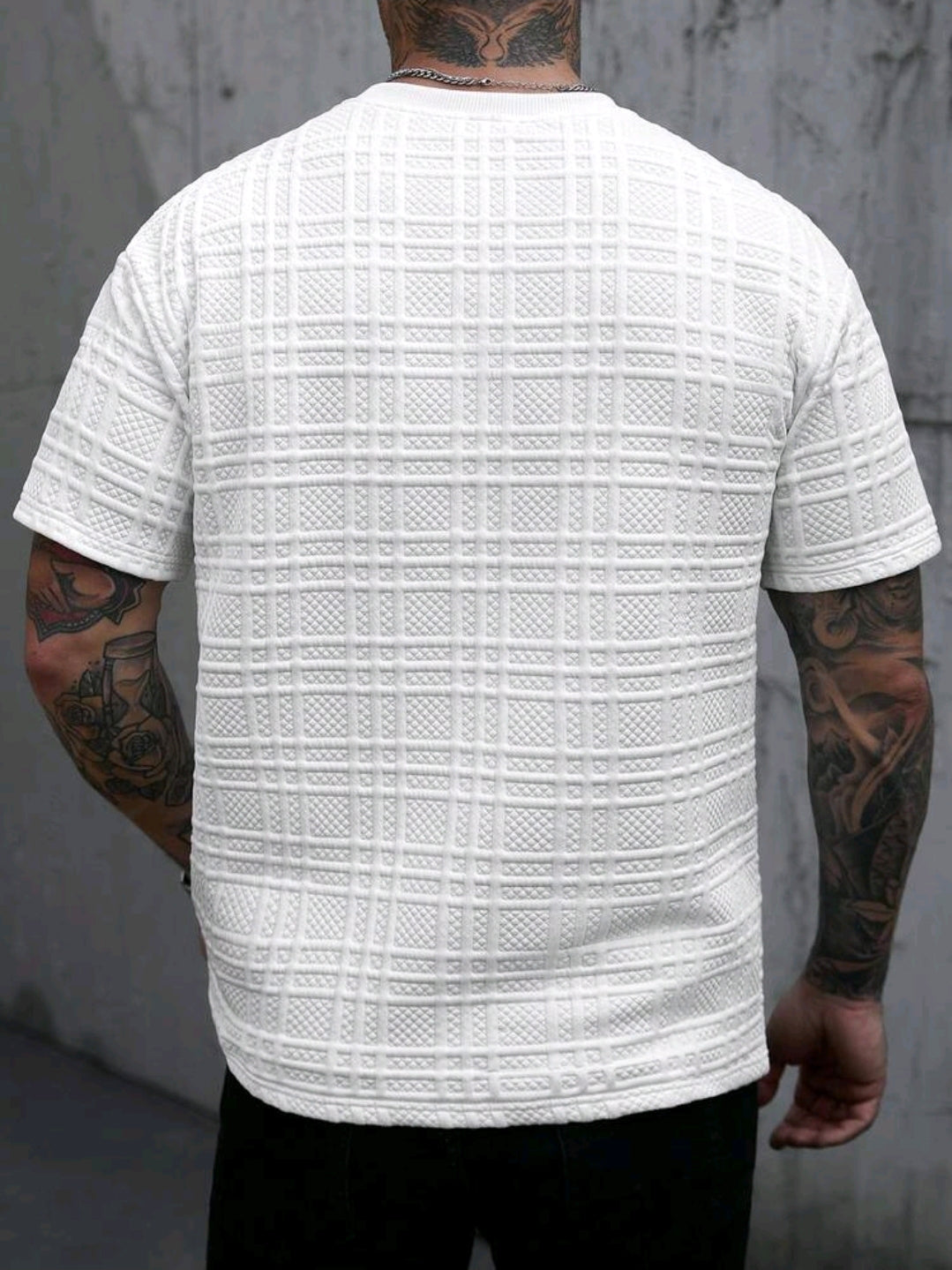 Textured White Tshirt